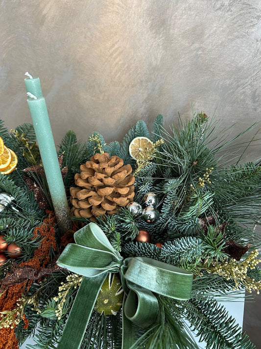 Aranjament Green în vas ceramic