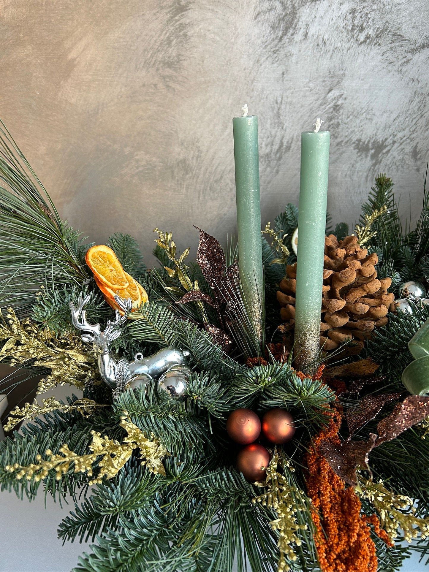 Aranjament Green în vas ceramic